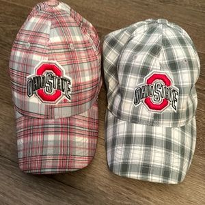 The Ohio state university OSU women’s baseball caps hats plaid set of 2